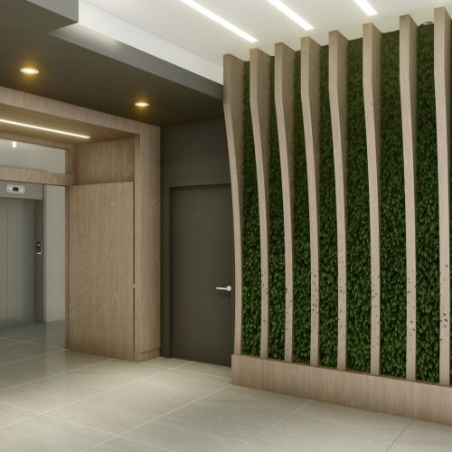 Rendering of the lobby at The Bevel